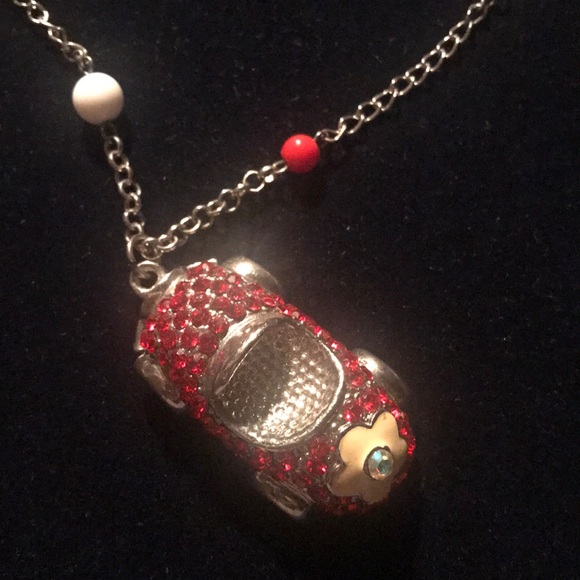 Crystal car charm necklace.
